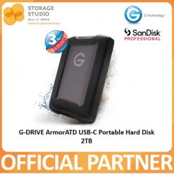SANDISK PROFESSIONAL G-DRIVE ArmorATD External Hard Disk, 2TB. Singapore Local 3 Years Warranty